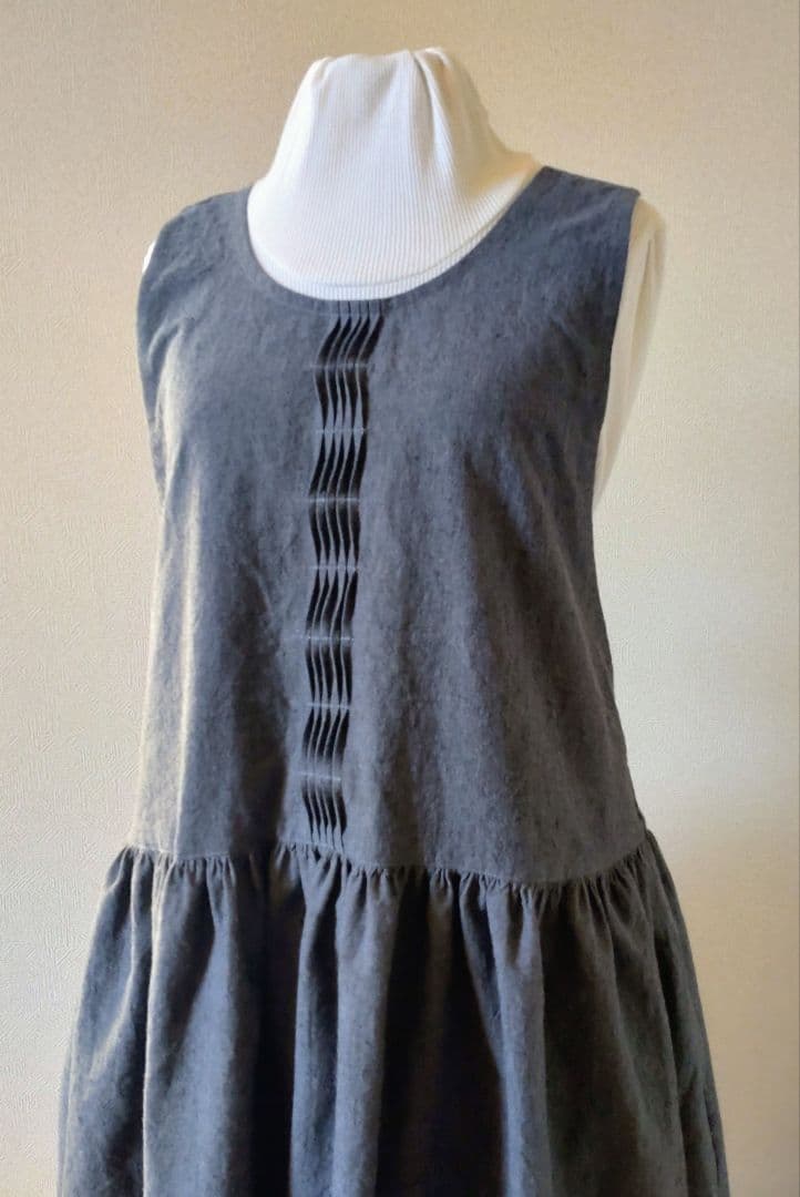 ちくわ　バッククロスエプロンワンピース