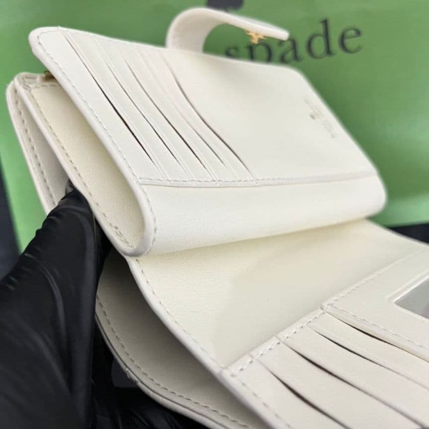 Kate spade キルティング 財布 2つ折り ホワイト レディース