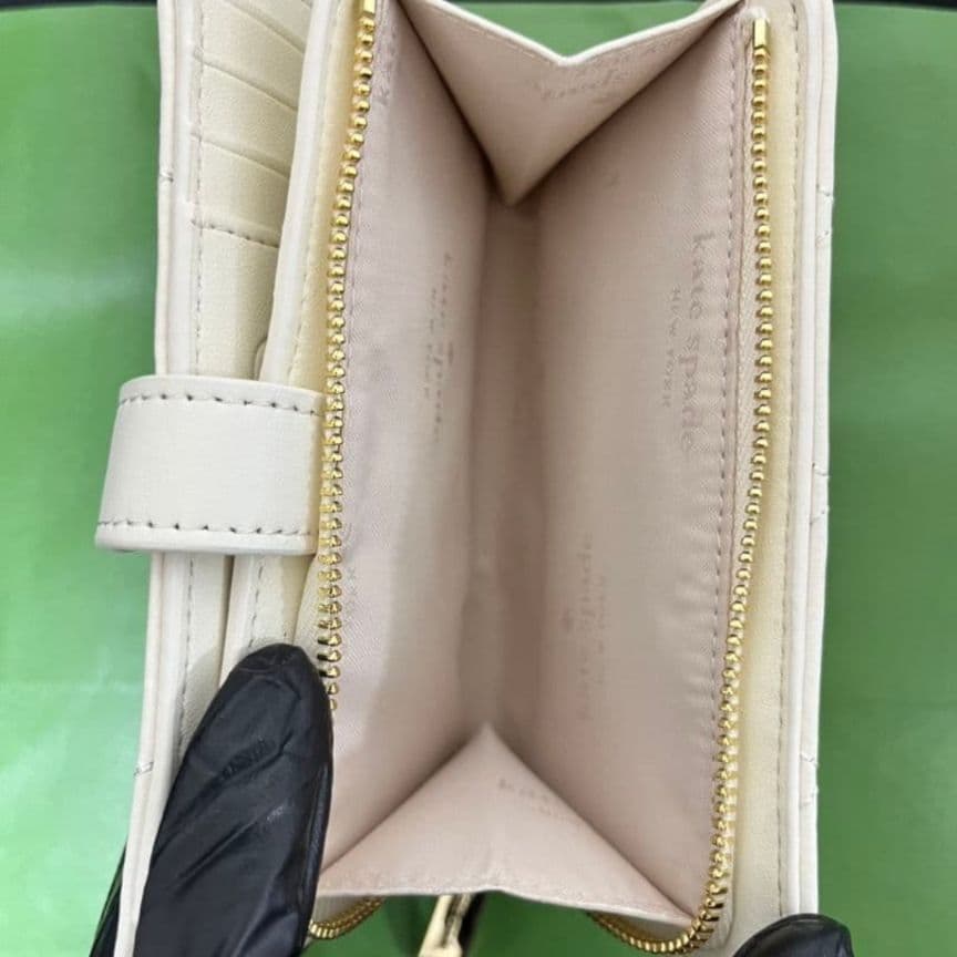 Kate spade キルティング 財布 2つ折り ホワイト レディース