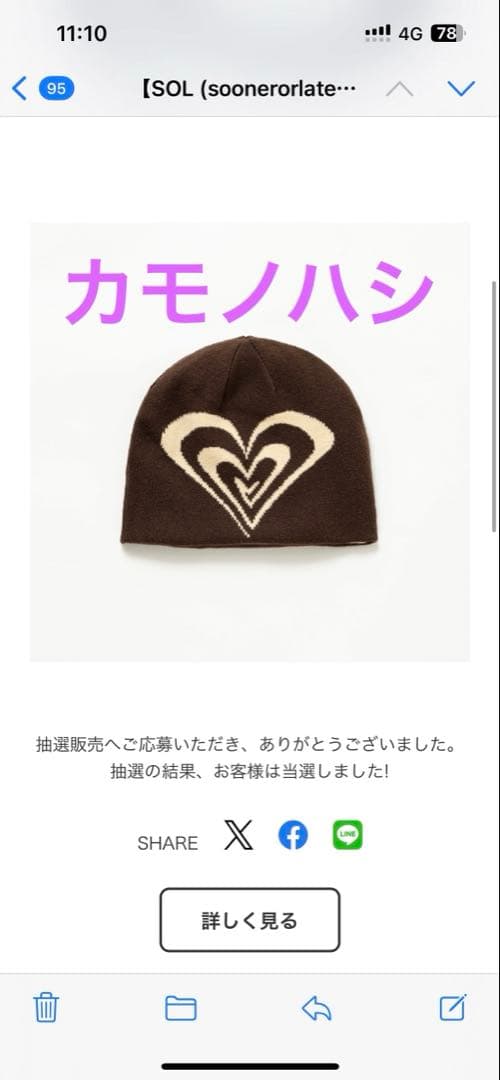 sol soonerorlater ビーニー　バレンタイン