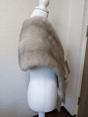 294　未使用　サファイアミンク　毛皮　リアルファー　ショール　ストール　ケープ