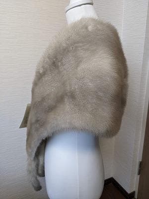 294　未使用　サファイアミンク　毛皮　リアルファー　ショール　ストール　ケープ