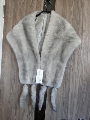 294　未使用　サファイアミンク　毛皮　リアルファー　ショール　ストール　ケープ