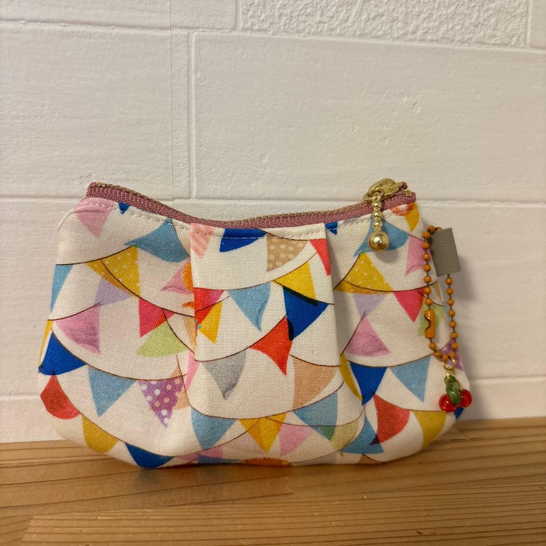 感謝価格　SALE ユキエモン　新作限定生地　10cmファスナープリーツポーチ