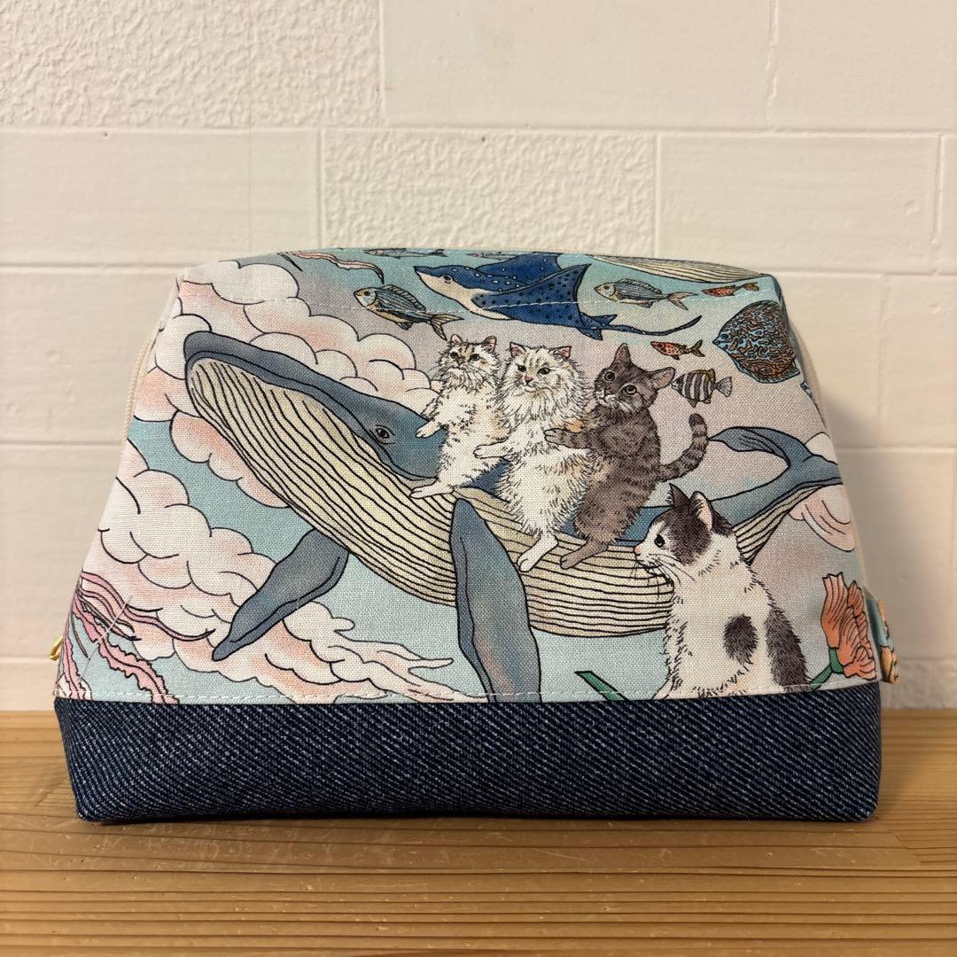 感謝価格　SALE ユキエモン　新作限定生地　10cmファスナープリーツポーチ