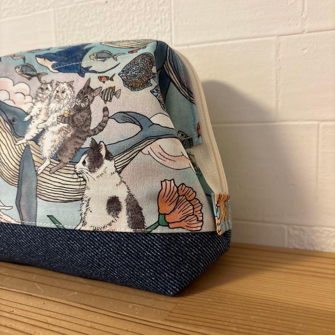 感謝価格　SALE ユキエモン　新作限定生地　10cmファスナープリーツポーチ