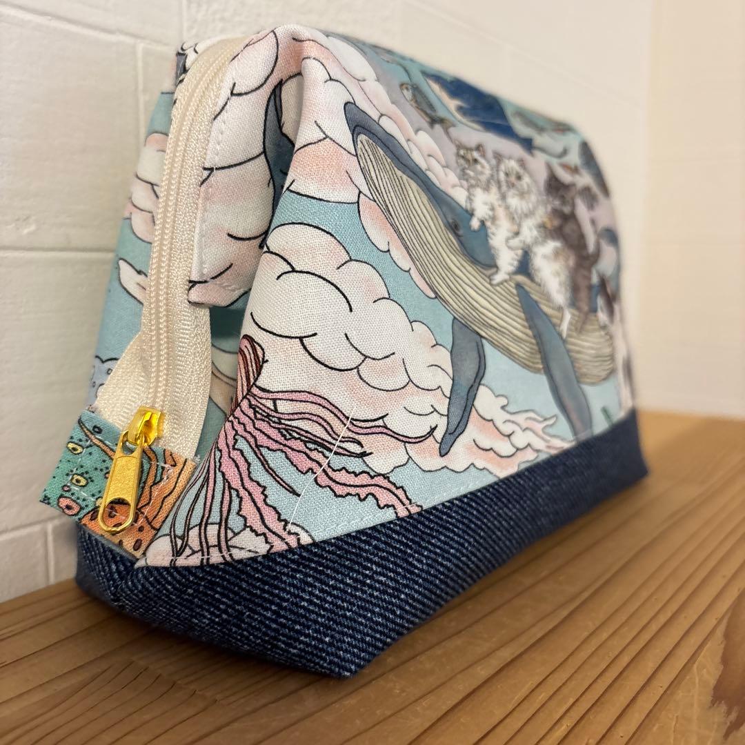 感謝価格　SALE ユキエモン　新作限定生地　10cmファスナープリーツポーチ