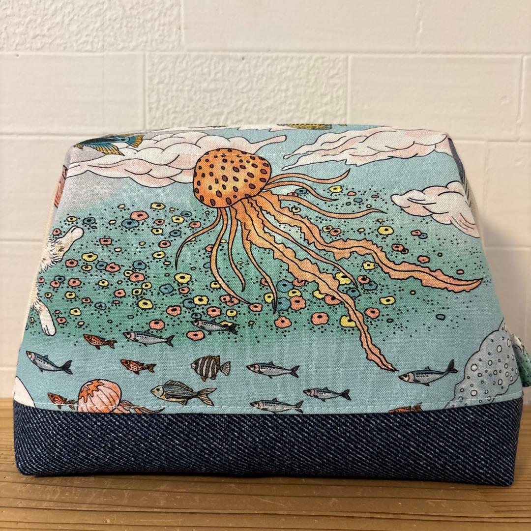 感謝価格　SALE ユキエモン　新作限定生地　10cmファスナープリーツポーチ