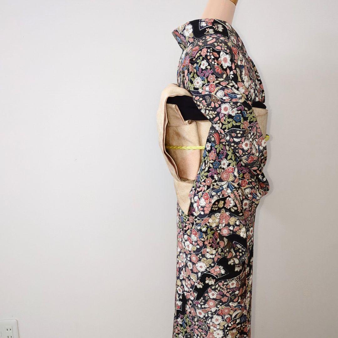 着物セットトールサイズ 正絹 辻ヶ花 小紋 花