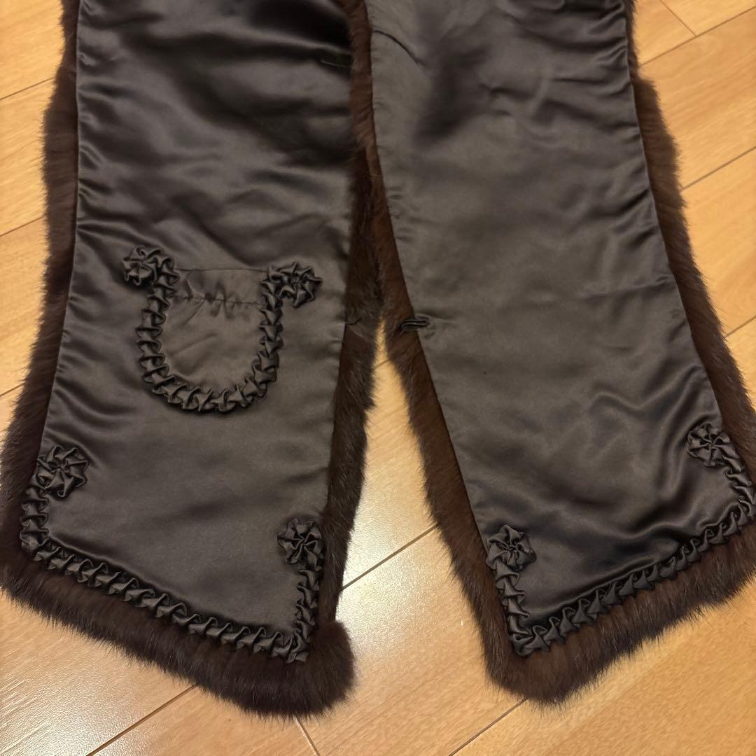 DASCO ミンクファーコート ストール付 ベージュ L相当