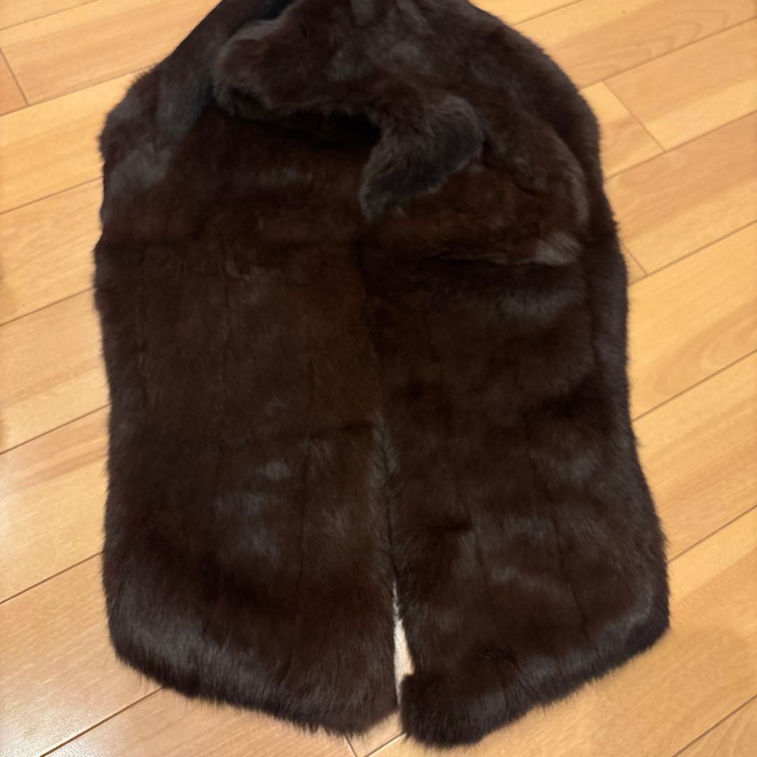 DASCO ミンクファーコート ストール付 ベージュ L相当