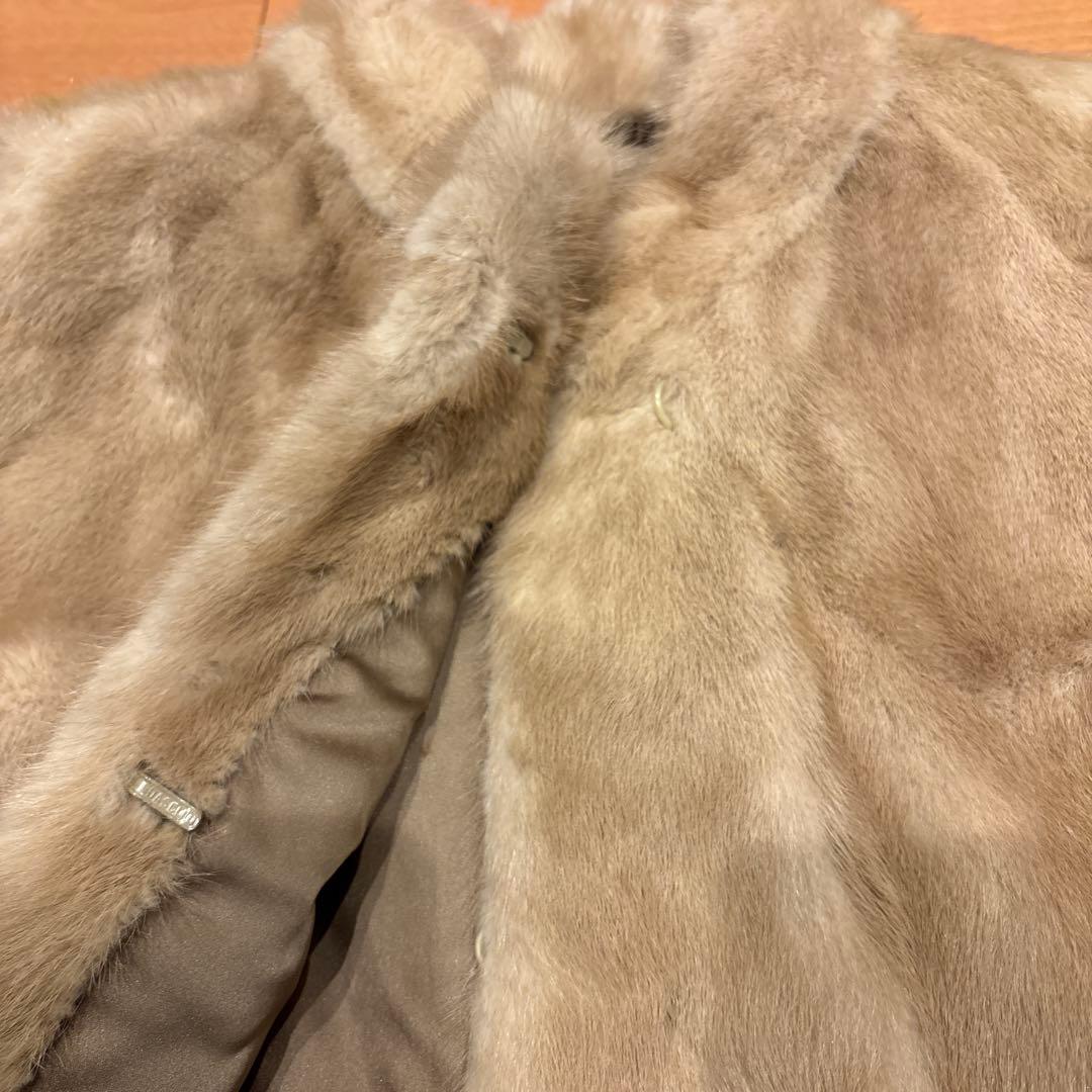 DASCO ミンクファーコート ストール付 ベージュ L相当