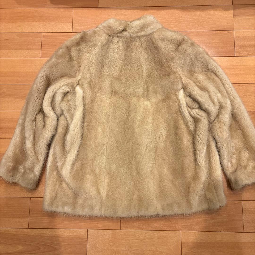 DASCO ミンクファーコート ストール付 ベージュ L相当