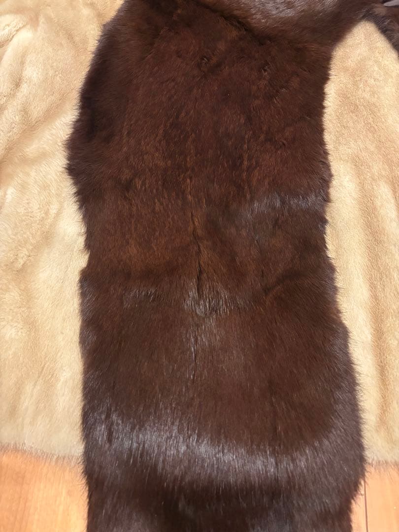 DASCO ミンクファーコート ストール付 ベージュ L相当