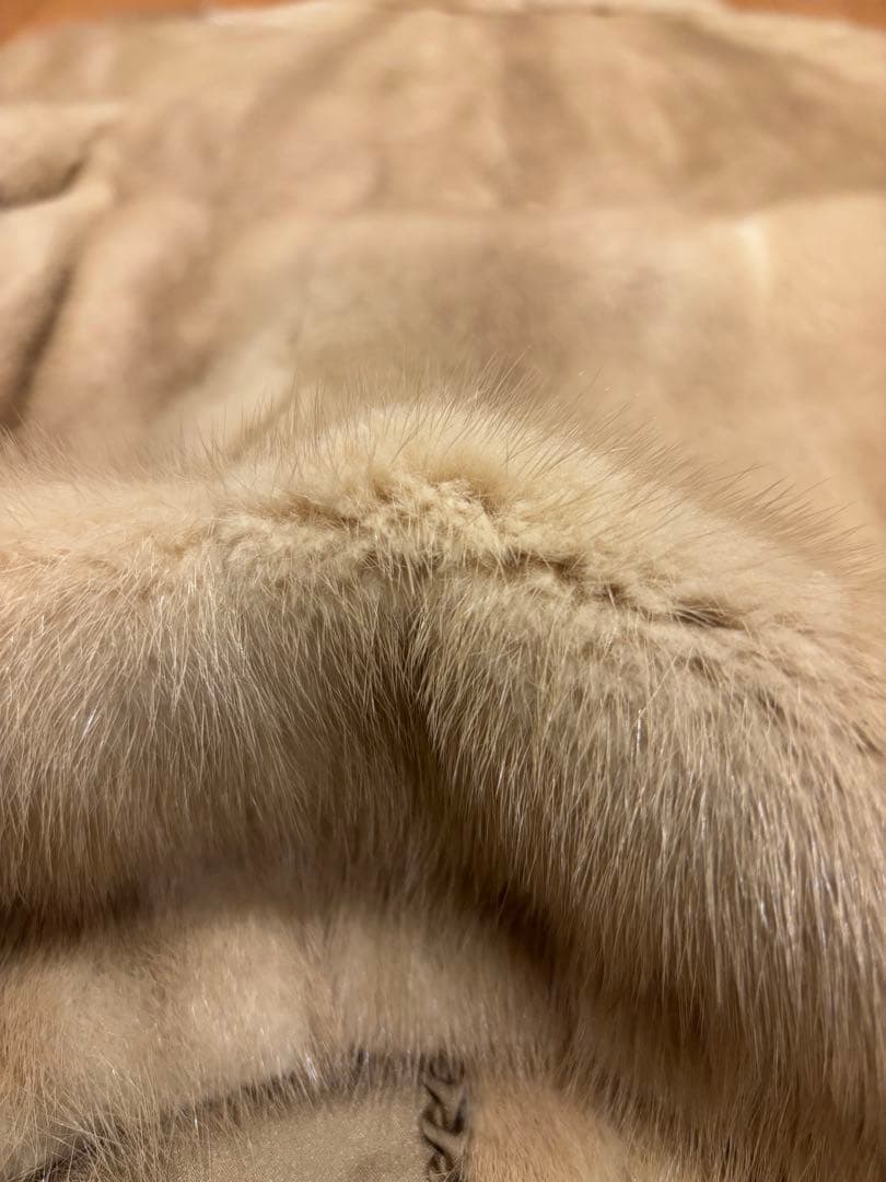 DASCO ミンクファーコート ストール付 ベージュ L相当