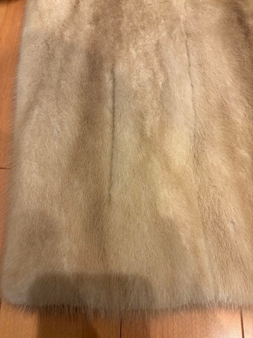 DASCO ミンクファーコート ストール付 ベージュ L相当