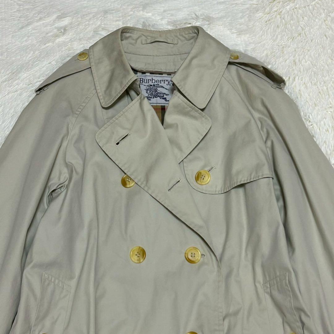 バーバリーズ 白タグ 90s トレンチコート 7 ノバチェック ライトベージュ
