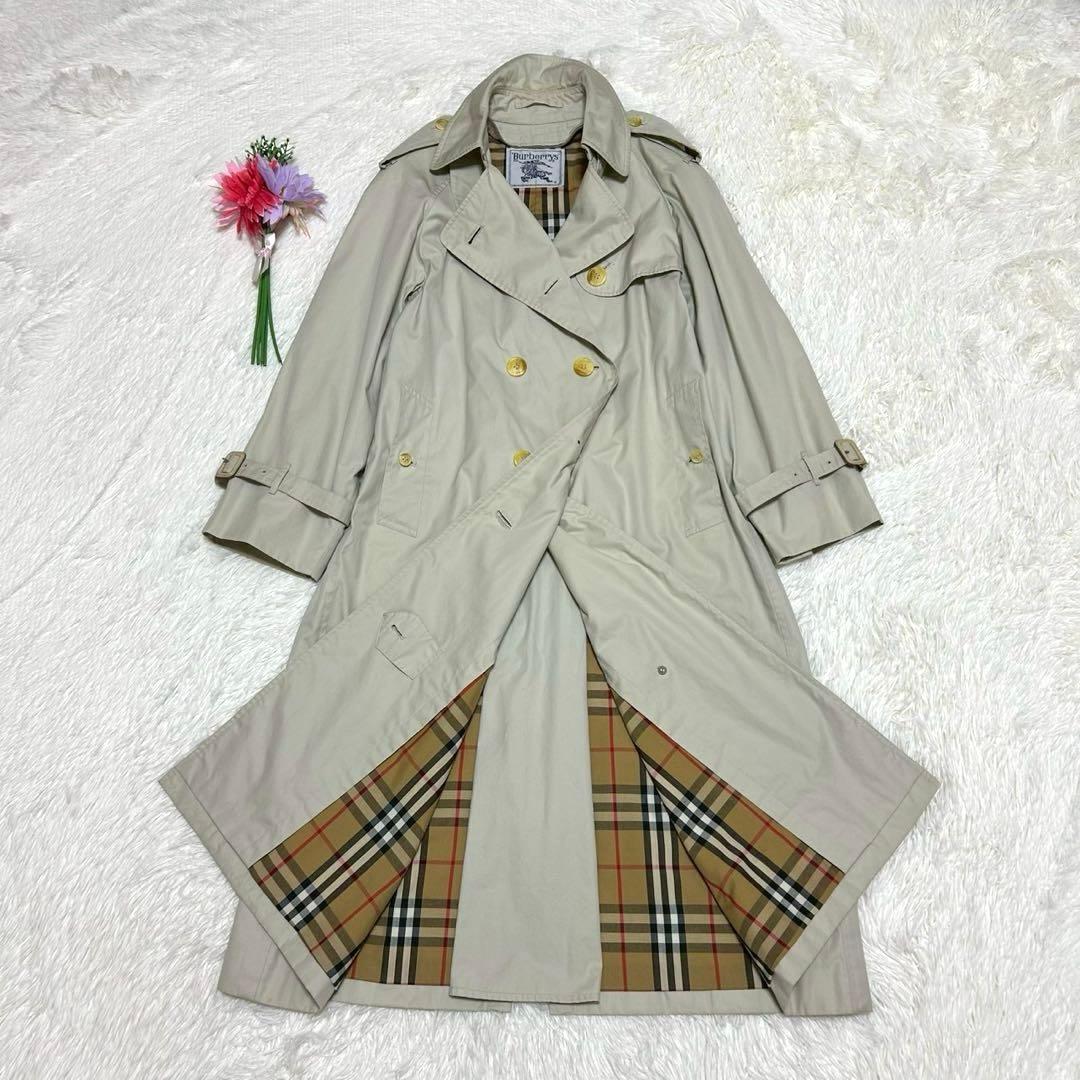 バーバリーズ 白タグ 90s トレンチコート 7 ノバチェック ライトベージュ