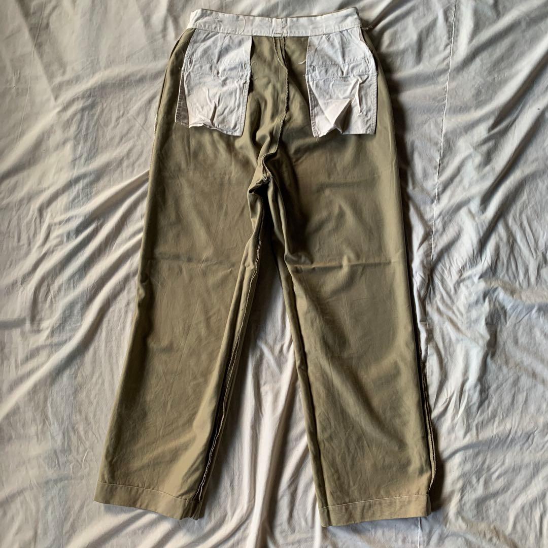 50's US ARMY ヴィンテージ チノパン 米軍実物 尿素ボタン