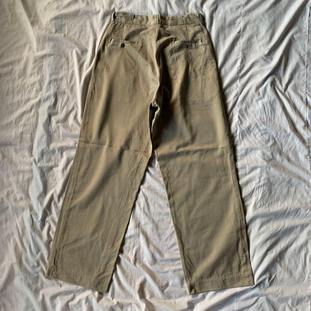 50's US ARMY ヴィンテージ チノパン 米軍実物 尿素ボタン
