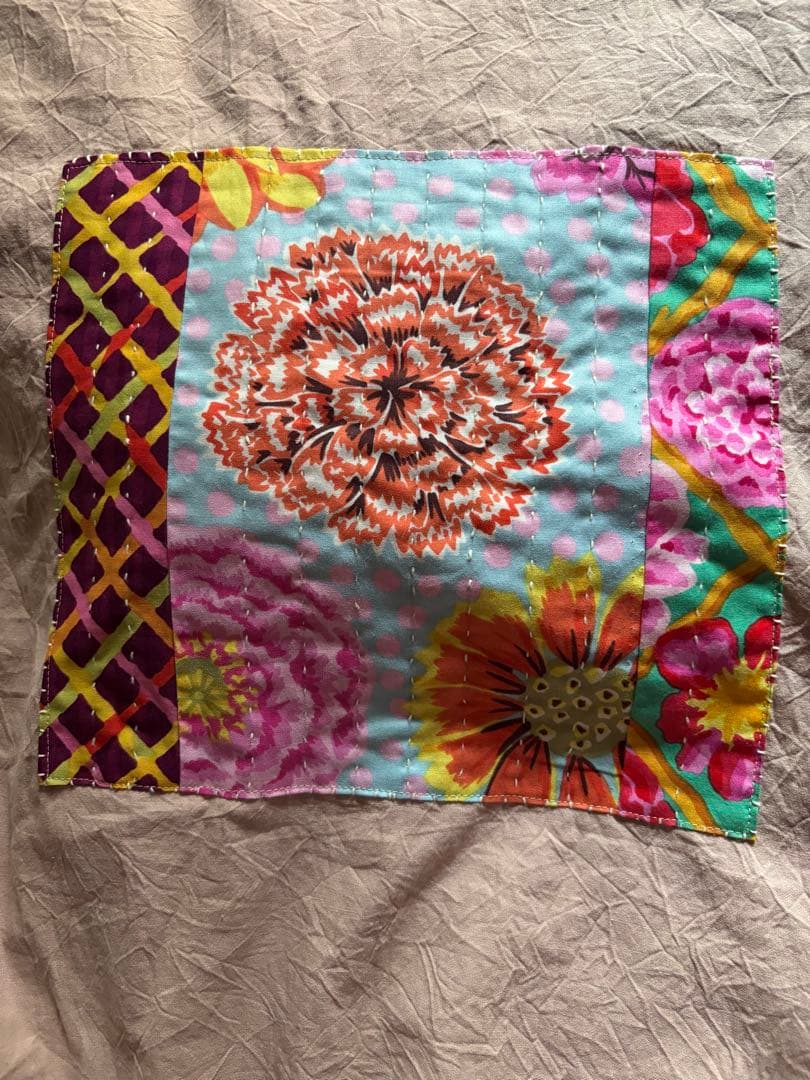 もんぺパンツパッチワーク モーヴピンク