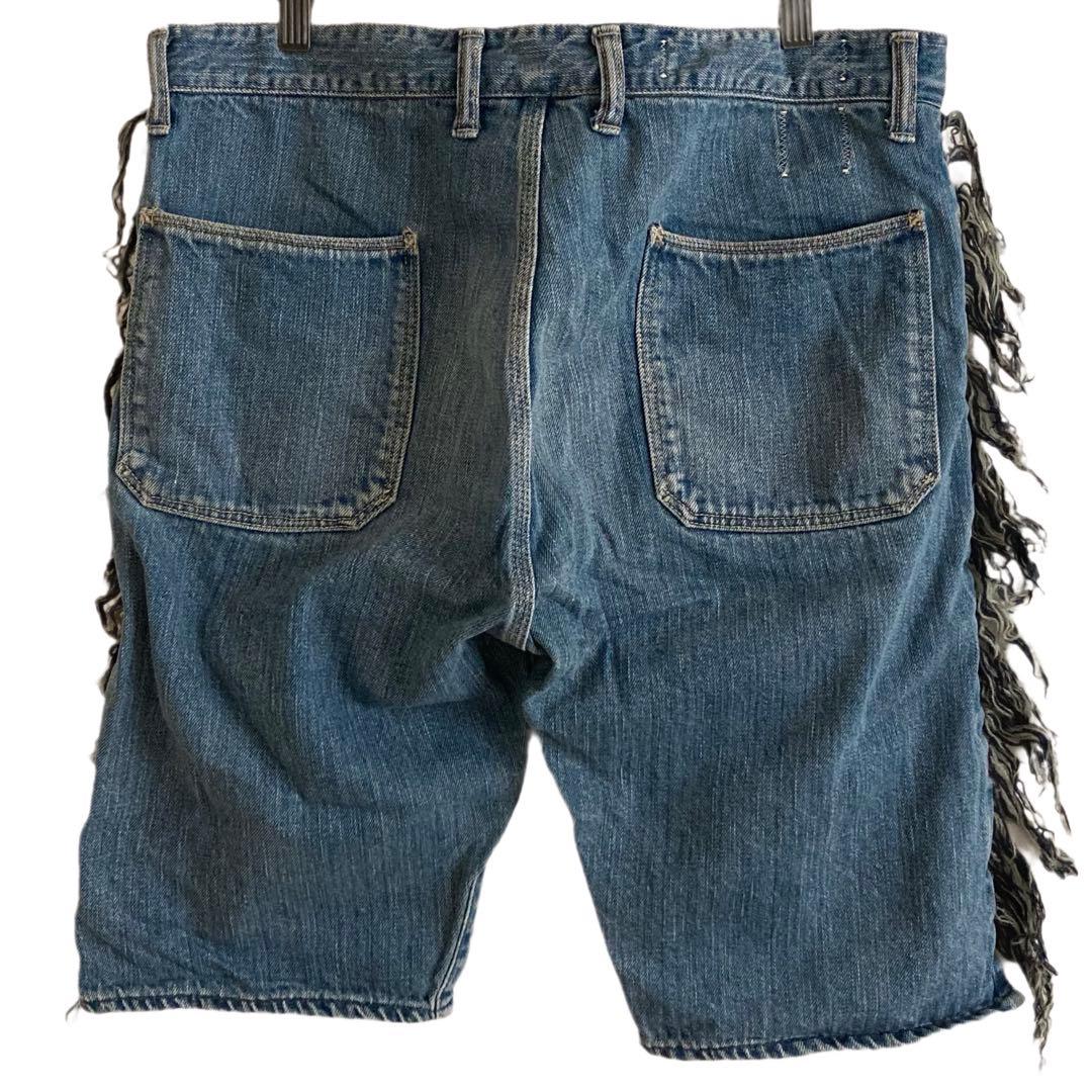 星紫様 KAPITAL キャピタル デニム フリンジ ナバホ ショート パンツ