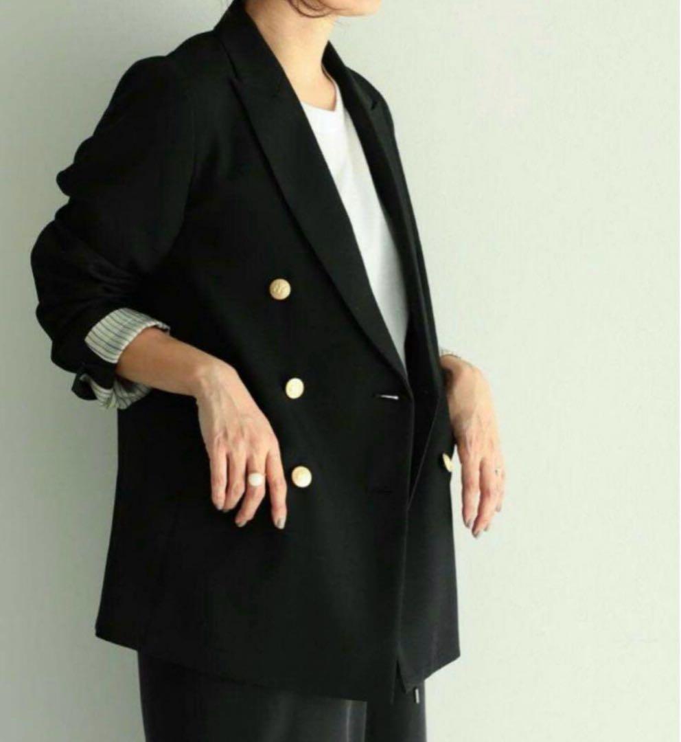 Demi-Luxe BEAMS 紺ブレ　ダブルテーラードジャケット 36