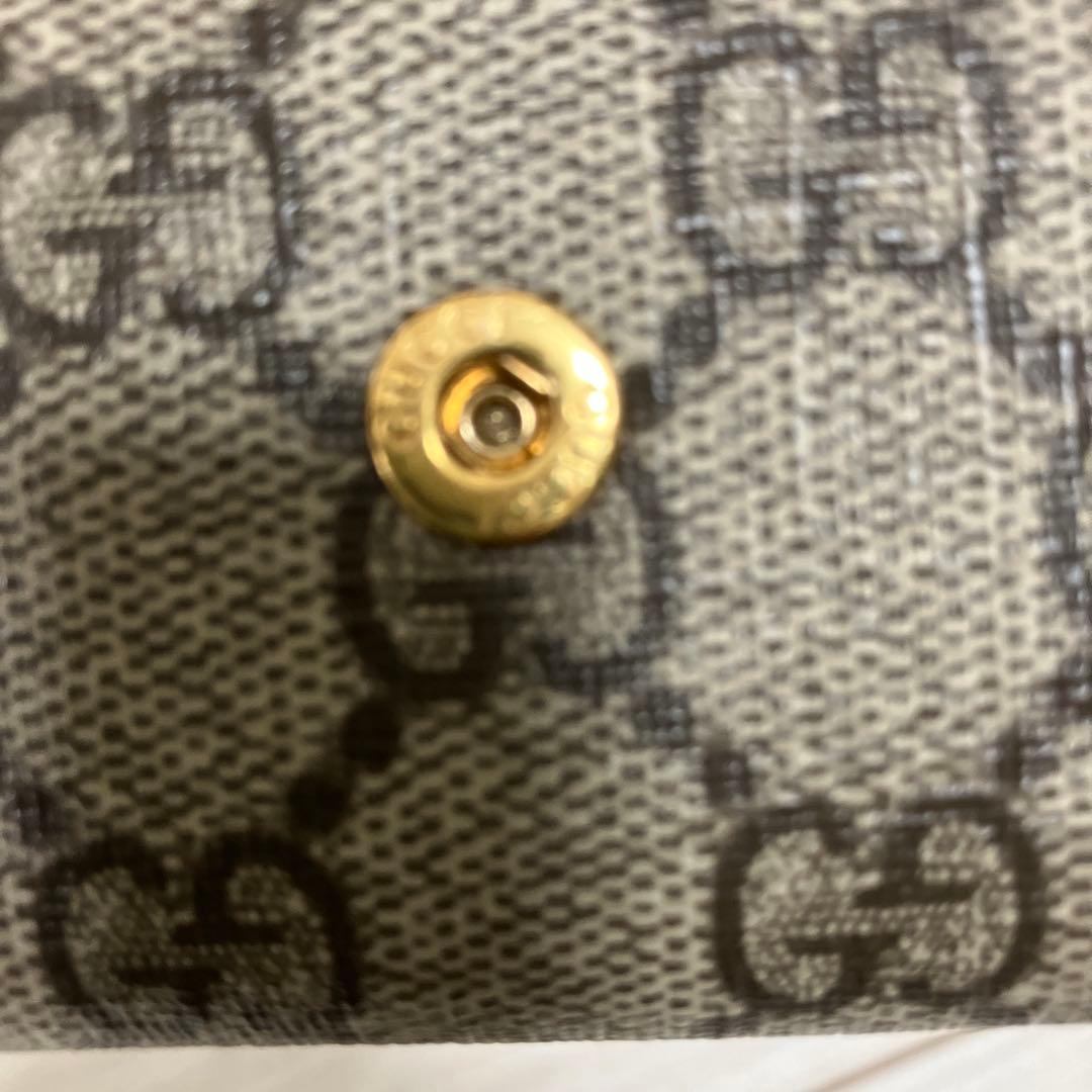 GG ピンク ベージュレザーキーケース