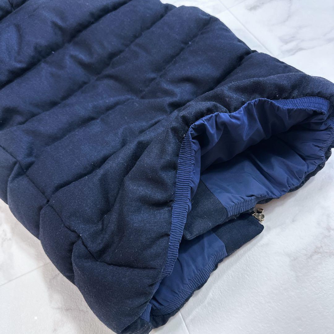 タトラス　ダウン　ベスト　LUSERA　02ネイビー　リアルファーフード　ウール