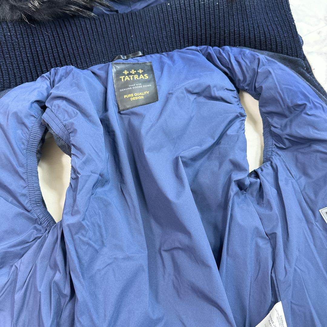 タトラス　ダウン　ベスト　LUSERA　02ネイビー　リアルファーフード　ウール