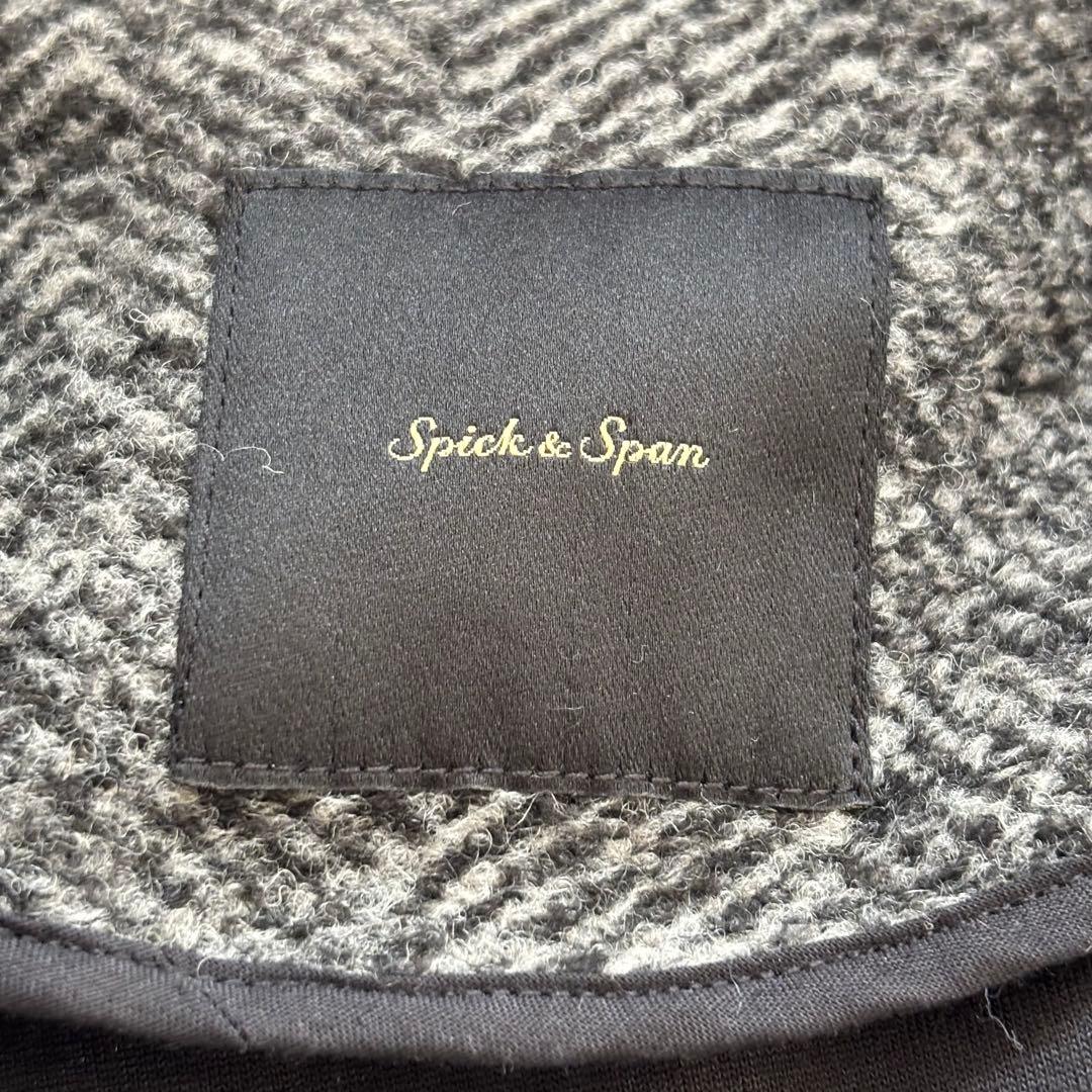 22AW スピック&スパン Ｗスライバー ヘリンボーン ボリュームコート 36