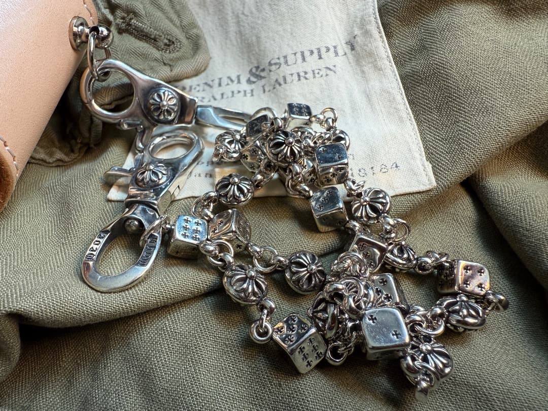 【Dice × Flower ウォレットチェーン】 重厚で存在感QBSZSZ08