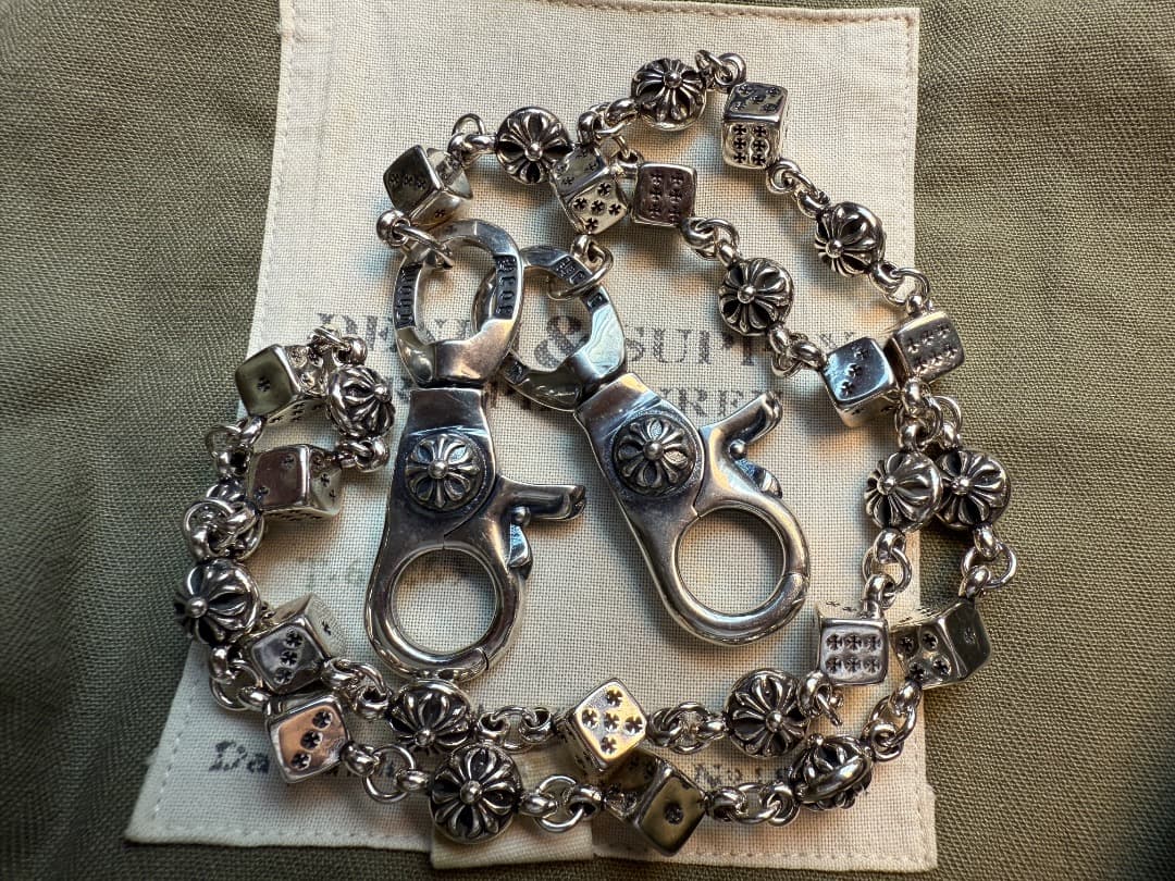 【Dice × Flower ウォレットチェーン】 重厚で存在感QBSZSZ08