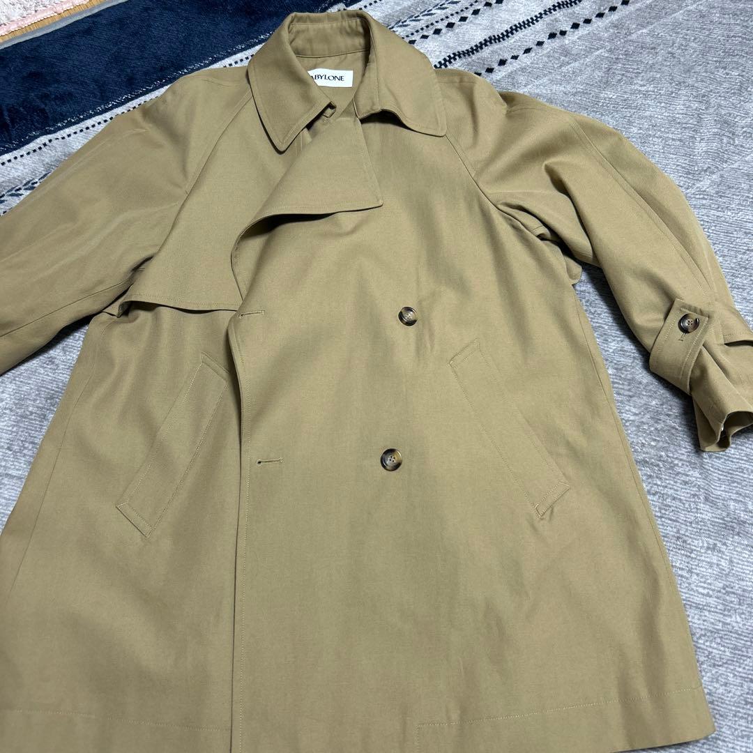 BABYLONE ベージュ ダブルブレスト トレンチコート