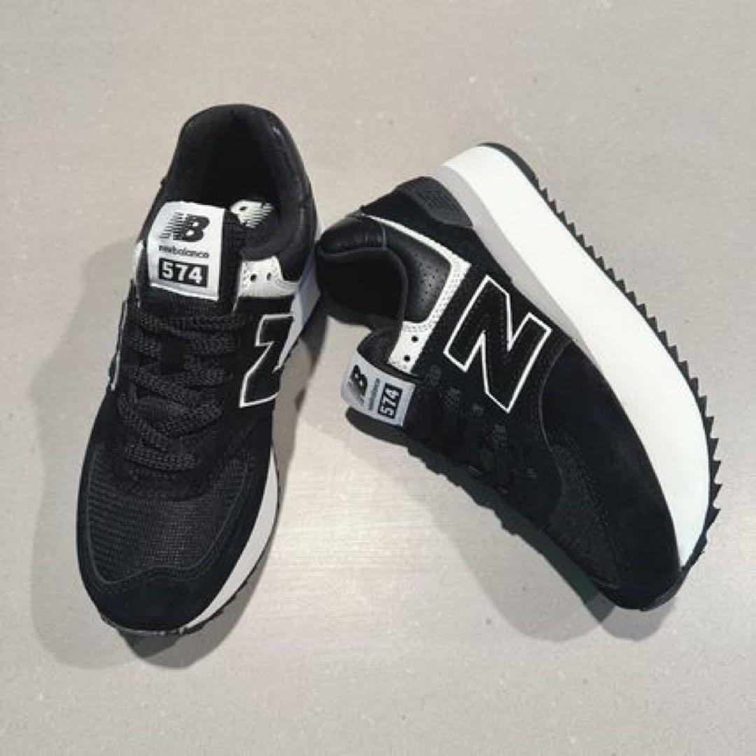 New Balance WL574ZAB BLACK 厚底 24.0