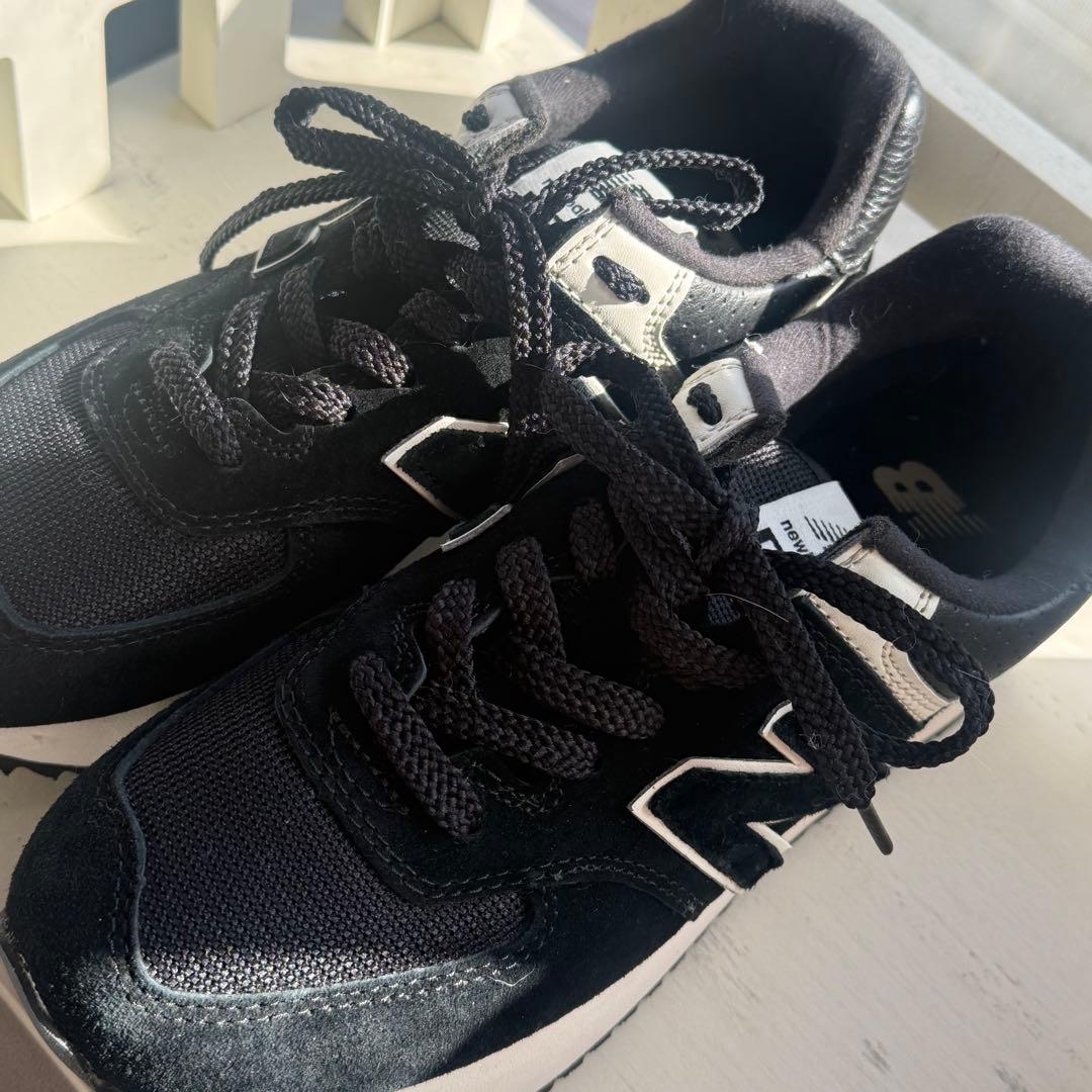 New Balance WL574ZAB BLACK 厚底 24.0