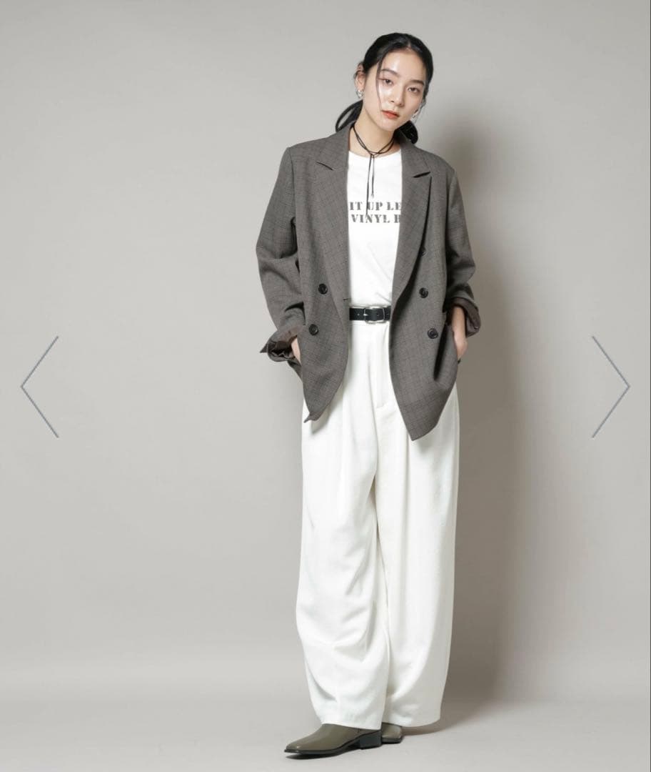 【新品・タグ付き】NANO universe チェック ダブルジャケット