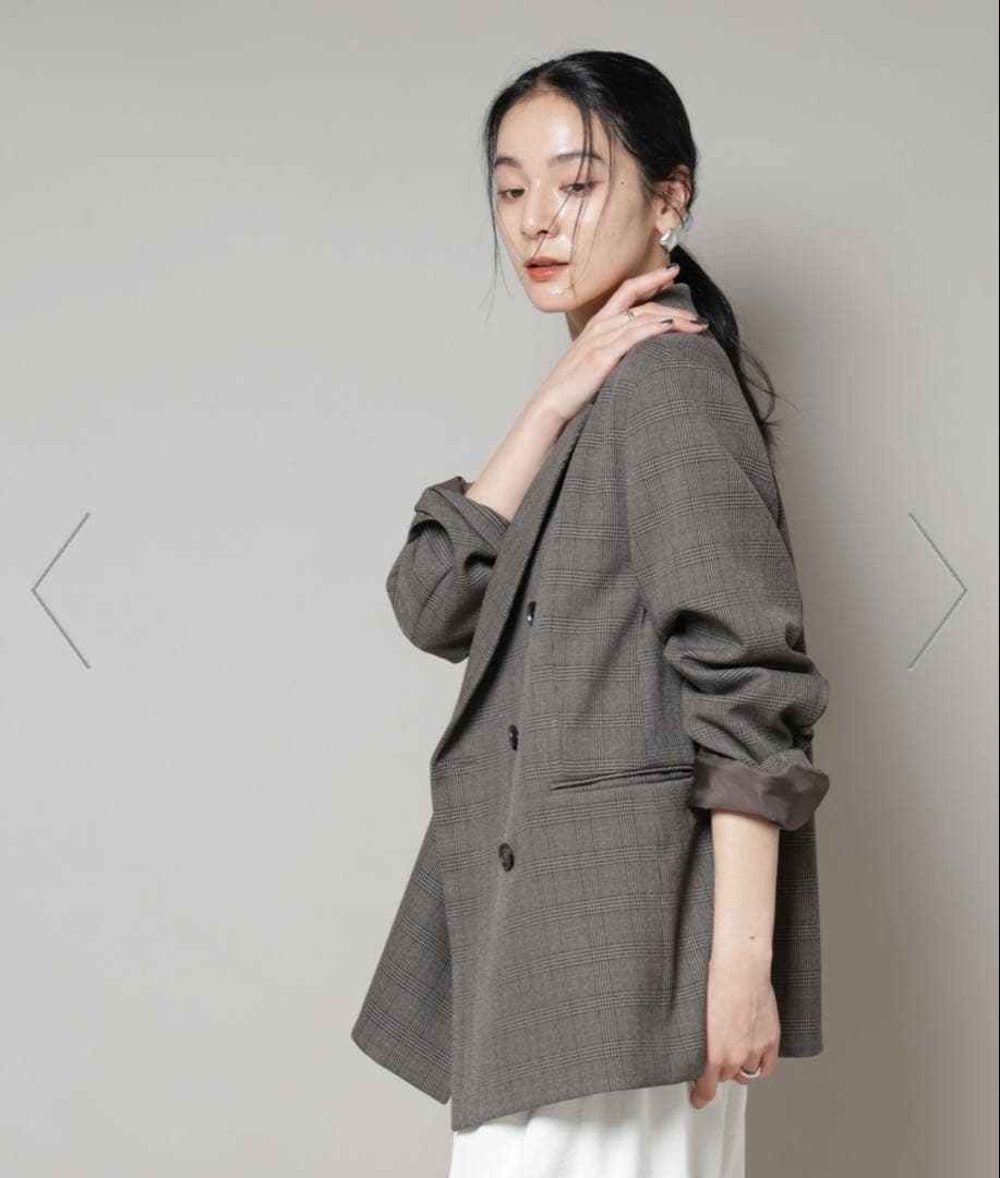 【新品・タグ付き】NANO universe チェック ダブルジャケット