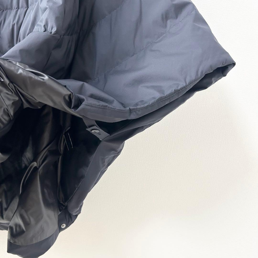nano universe 西川ダウン　ダウンポンチョ　ブラック