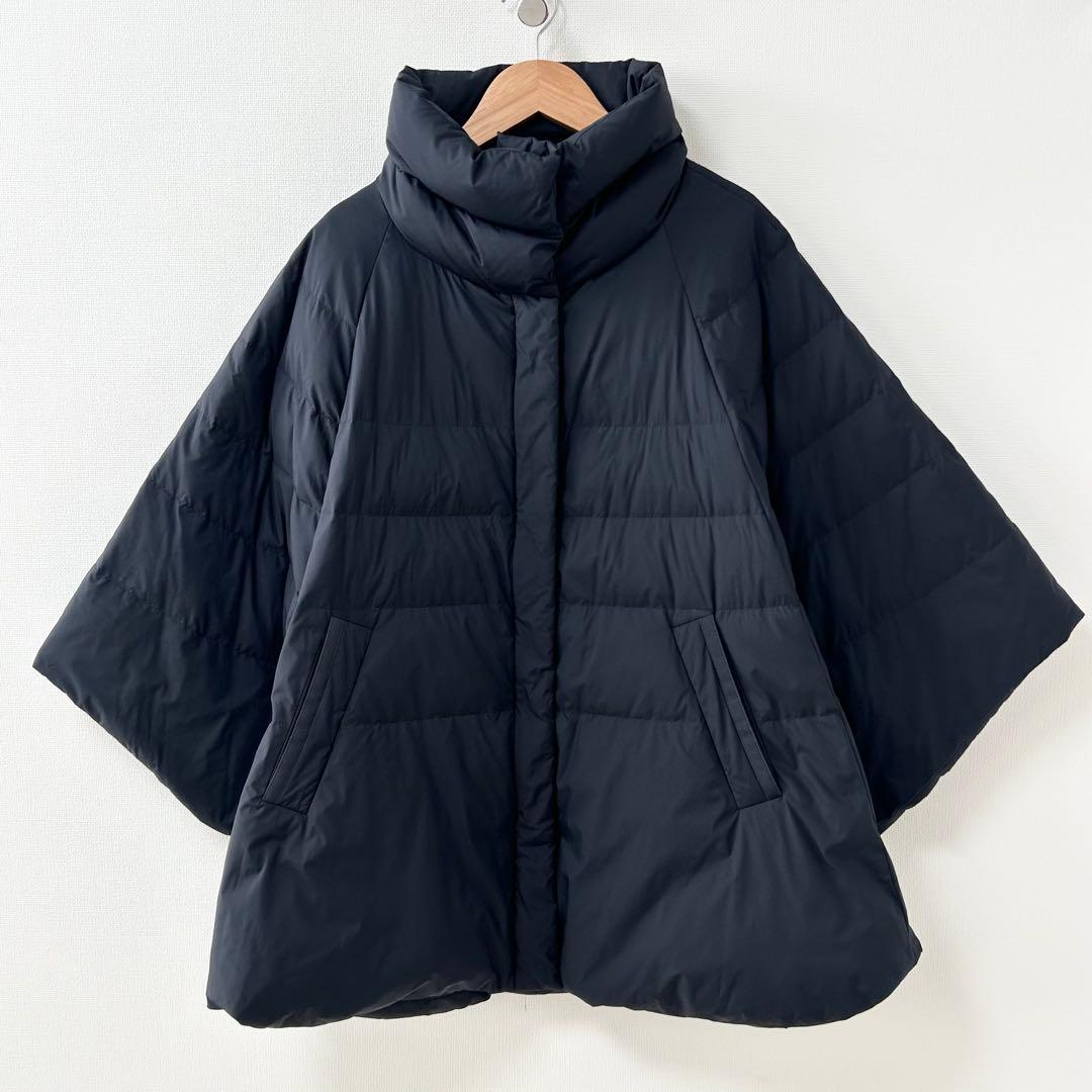 nano universe 西川ダウン　ダウンポンチョ　ブラック