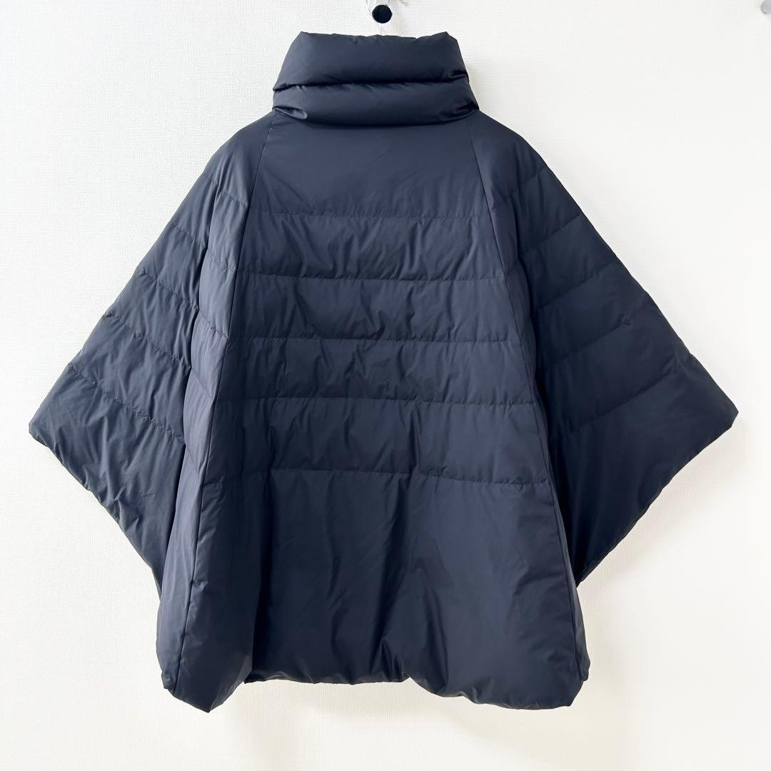 nano universe 西川ダウン　ダウンポンチョ　ブラック