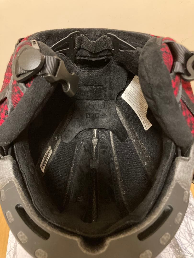 SMITH MAZEマットグレー ×チェックヘルメットMサイズ55-59センチ