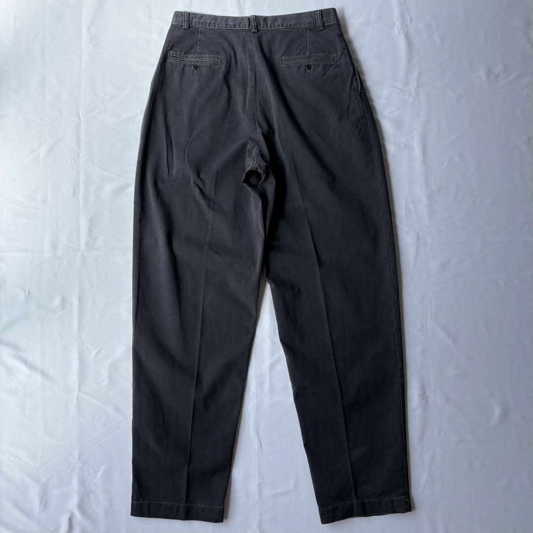 USA製 三つ星 RRL ダブルアールエル 墨黒 フェード 2タックトラウザー