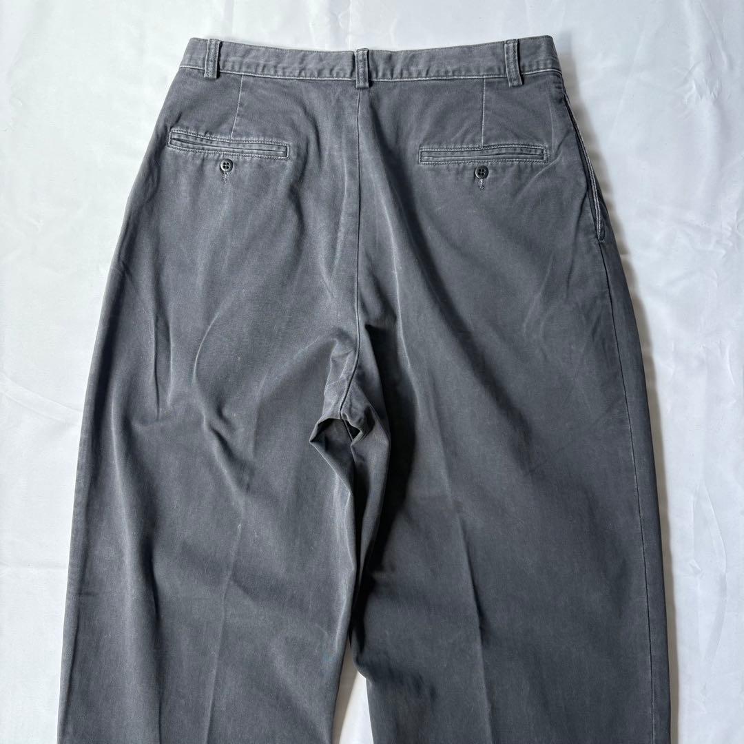 USA製 三つ星 RRL ダブルアールエル 墨黒 フェード 2タックトラウザー