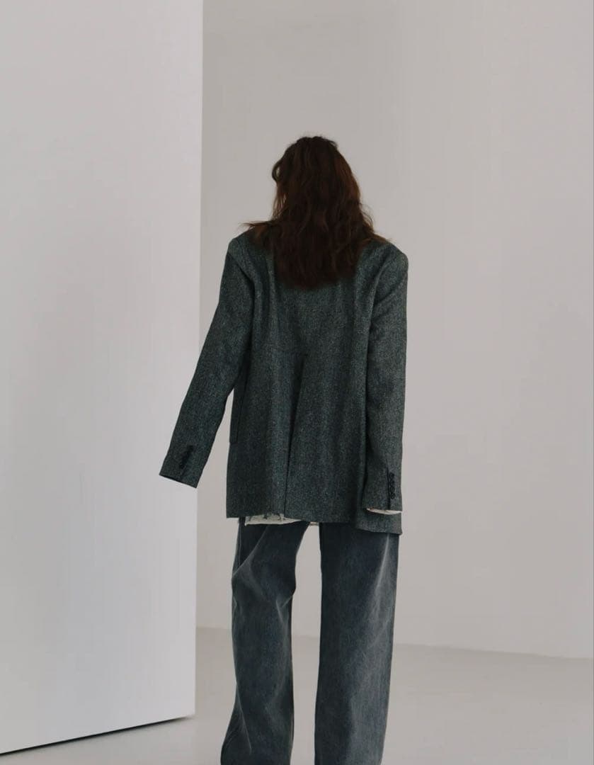 ジャケット・アウター hella silk nep collarless jacket