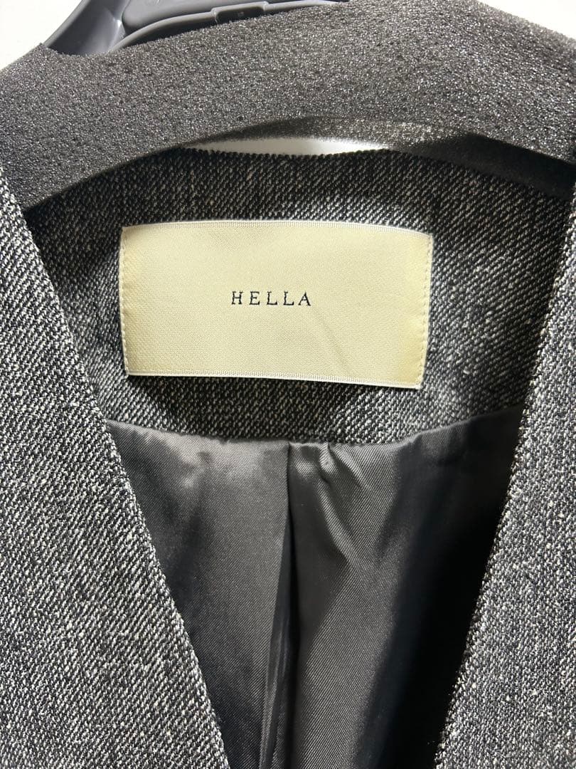 ジャケット・アウター hella silk nep collarless jacket