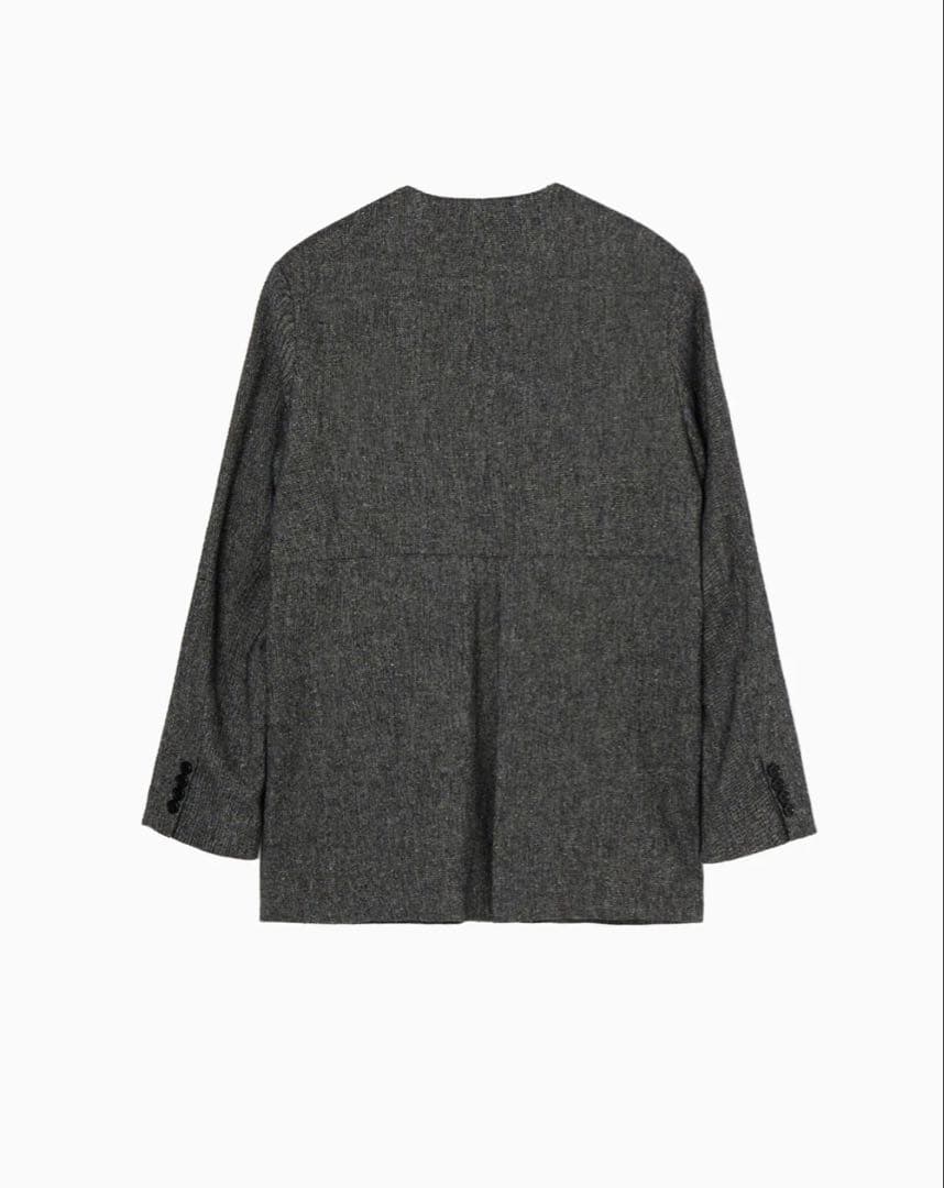 ジャケット・アウター hella silk nep collarless jacket