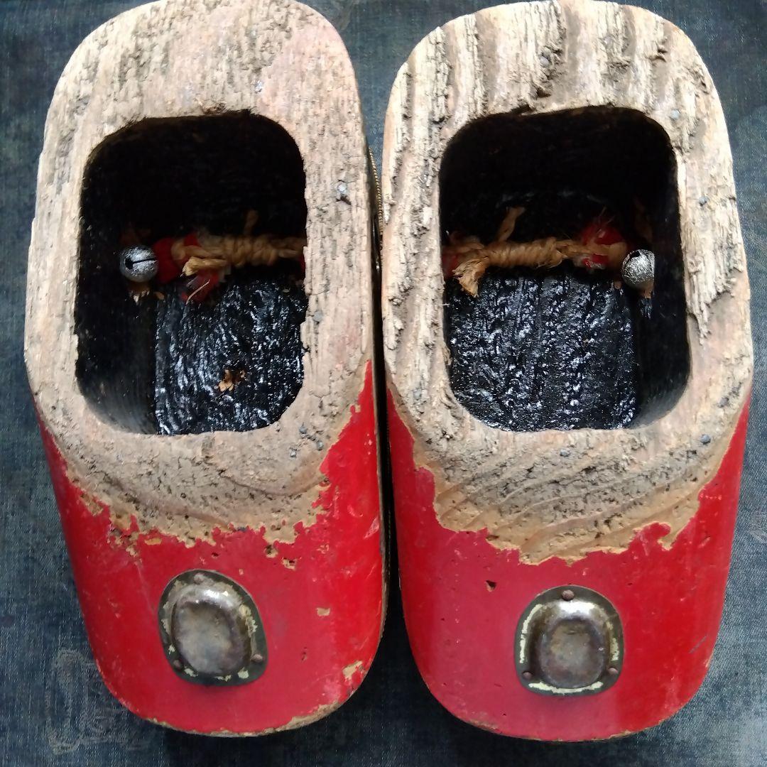 ぽっくり　こっぽり　金色の鶴 七五三　畳表20cmX6cm