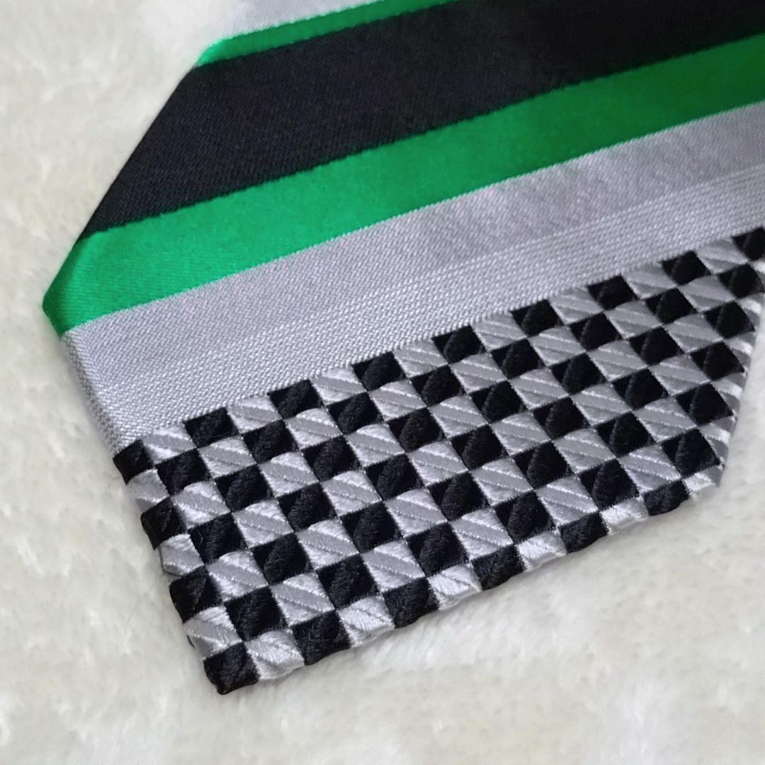 極美品■コムデギャルソンオムドゥ　ネクタイ　メタリック　チェック　レジメンタル