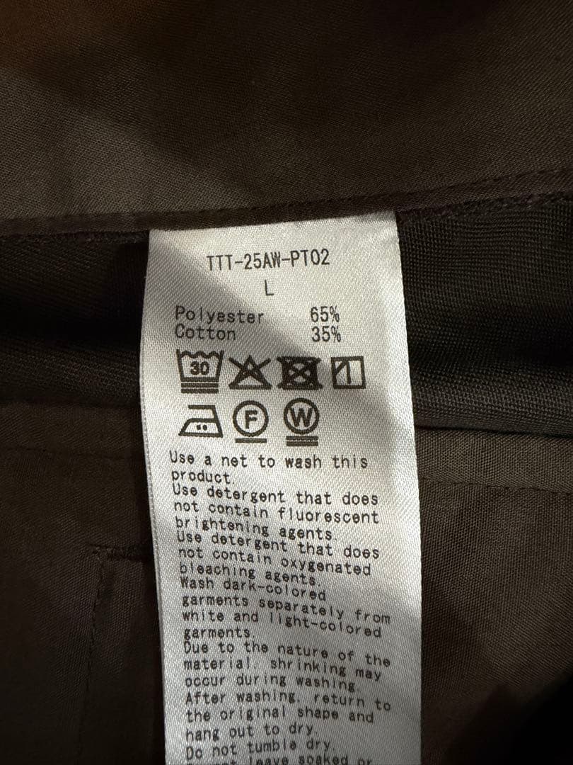 【TTT MSW】 ダークブラウン スラックス L
